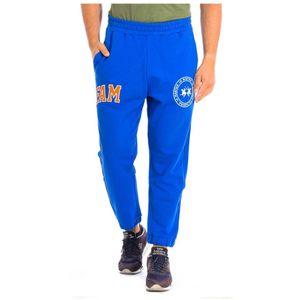 La Martina, Broeken, Heren, Blauw, L, Katoen, Comfortabele en veelzijdige jogger sportbroek