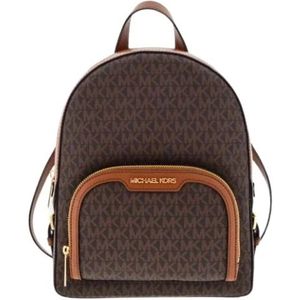 Michael Kors, Tassen, Dames, Bruin, ONE Size, Stijlvolle Jaycee Canvas Rugzak