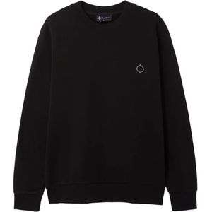 Ma.strum, Sweatshirts & Hoodies, Heren, Zwart, L, Zwarte Sweaters