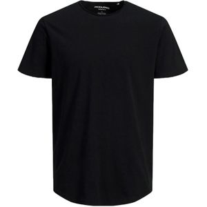 Jack & Jones, Tops, Heren, Zwart, M, Katoen, Organisch Katoenen Heren Tee - Lente/Zomer Collectie