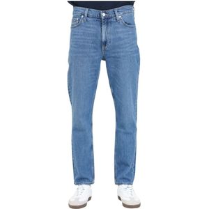 Tommy Jeans, Jeans, Heren, Blauw, W38, Denim, Dad Tapered Denim Jeans