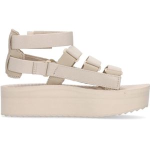 Teva, Schoenen, Dames, Beige, 40 EU, Polyester, Berk Flatform Vegan Sandaal