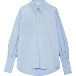 Anine Bing, Blouses & Shirts, Dames, Blauw, L, Katoen, Tijdloze Oversized Overhemden