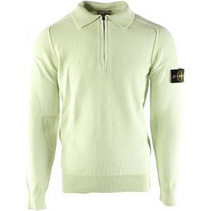 Stone Island, Truien, Heren, Groen, M, Katoen, Groene Katoenen Trui