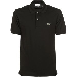 Lacoste, Tops, Heren, Zwart, XL, Zwarte Polo Shirt Klassieke Stijl
