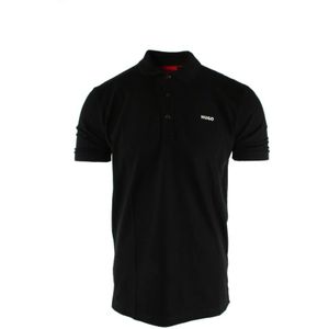 Hugo Boss, Tops, Heren, Zwart, L, Katoen, Slim Fit Zwarte Polo Shirt