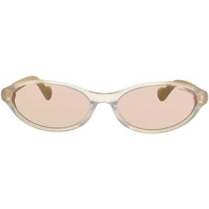 Moncler Pre-owned, Pre-owned, Dames, Wit, ONE Size, Tweed, Pre-owned Fabric sunglasses
