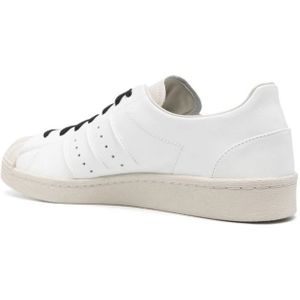 Y-3, Schoenen, Dames, Wit, 39 1/2 EU, Superstar Rubberen Neus Veterschoenen