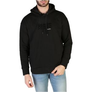 Calvin Klein, Sweatshirts & Hoodies, Heren, Zwart, M, Katoen, Lente/Zomer Heren Sweatshirt