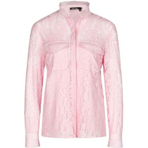 Marc Aurel, Romantische Beige Kant Blouse Roze, Dames, Maat:XL