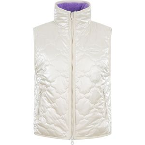 Duvetica, Crème Omkeerbare Fleece Donsvest Beige, Dames, Maat:S