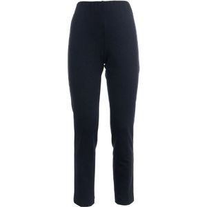 Le Tricot Perugia, Gebreide broek met elastische taille Blauw, Dames, Maat:S