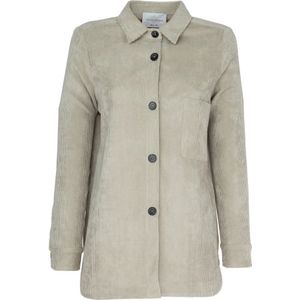 Vicario Cinque, Jassen, Dames, Beige, M, Corduroy Overhemdjasje Roccia