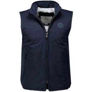 Woolrich, Windbestendige Waterdichte Bodywarmer met Logo Blauw, Heren, Maat:L