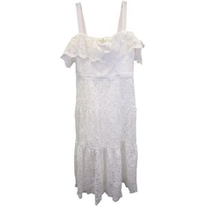 Marc Jacobs Pre-owned, Pre-owned, Dames, Wit, L, Polyester, Pre-owned Polyester dresses