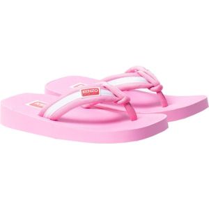 Kenzo, Schoenen, Dames, Roze, 41 EU, Roze Knoop Flip Flops