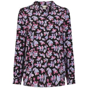 Fabienne Chapot, Donkere Papieren Tulpen Blouse met Knopen Veelkleurig, Dames, Maat:L