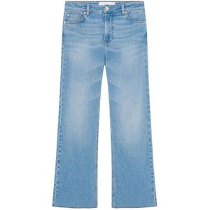 Iro, Jeans, Dames, Blauw, W28, Katoen, Ruwe Rand Wijde Pijp Jeans