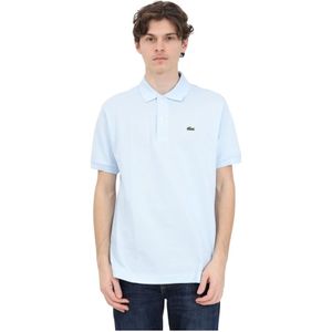 Lacoste, Lichtblauw Polo Shirt met Krokodil Logo Blauw, Heren, Maat:2XL
