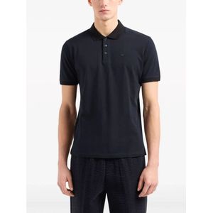 Emporio Armani, Tops, Heren, Blauw, S, Polo Shirts