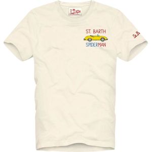 MC2 Saint Barth, Tops, Heren, Beige, L, Speed Man T-Shirt