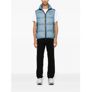 Dsquared2, Jassen, Heren, Blauw, M, Stijlvolle Gilet voor Mannen