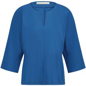 Jane Lushka, Blouses & Shirts, Dames, Blauw, XL, Stami Blouse - Stijlvol en Ademend