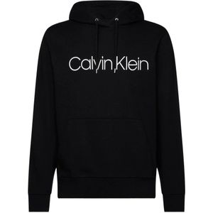 Calvin Klein, Sweatshirts & Hoodies, Heren, Zwart, XL, Katoen, Zwarte hoodie