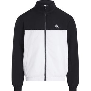 Calvin Klein, Sweatshirts & Hoodies, Heren, Wit, XS, Polyester, Multicolor Logo Jas Herfst/Winter Stijl