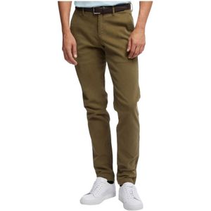 Brooks Brothers, Soho extra-slanke fit katoenen geborstelige chino-broek Groen, Heren, Maat:W40