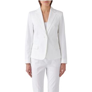 Max Mara Studio, Blazers Wit, Dames, Maat:L