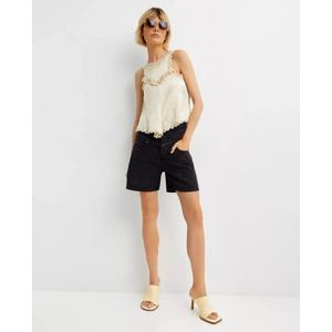 Isabel Marant, Tops, Dames, Wit, S, Zijden Mouwloze Roomblouse