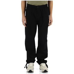 Calvin Klein Jeans, Stretch katoenen cargobroek Zwart, Heren, Maat:M