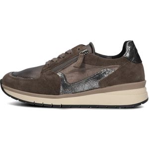 Gabor, Schoenen, Dames, Bruin, 43 EU, Leer, Bruine Lage Top Sneakers 307