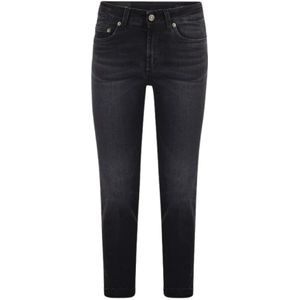 Dondup, Monroe Skinny Jeans - Enkel Lengte, Skinny Fit Zwart, Dames, Maat:W30