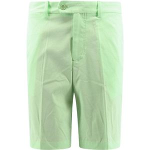 J.Lindeberg, Technische stof Bermuda shorts met logo print Groen, Heren, Maat:W36