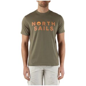 North Sails, Tops, Heren, Groen, L, Katoen, Katoenen Logo T-shirt