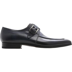 Magnanni, Schoenen, Heren, Blauw, 43 EU, Leer, Blauw leren heren gespschoen