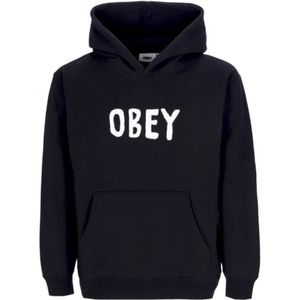 Obey, Hoodies Zwart, Heren, Maat:XL