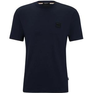 Hugo Boss, Tops, Heren, Blauw, 2Xl, Katoen, T-Shirts
