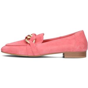 Notre-v, Schoenen, Dames, Roze, 38 EU, Suède, Roze Suède Loafers met Gouden Detail