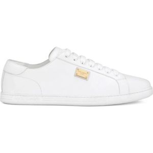 Dolce & Gabbana, Schoenen, Heren, Wit, 39 EU, Leer, Saint Tropez Lage Sneakers