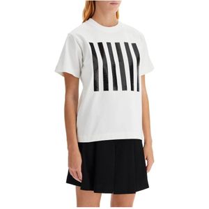 Marc Jacobs, Tops, Dames, Wit, S, Katoen, Gestreepte Box Tee