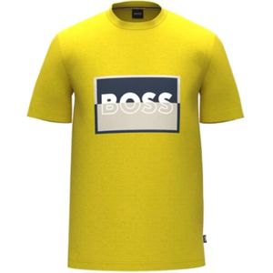 Hugo Boss, Tops, Heren, Geel, S, Katoen, Gele Heren T-shirt