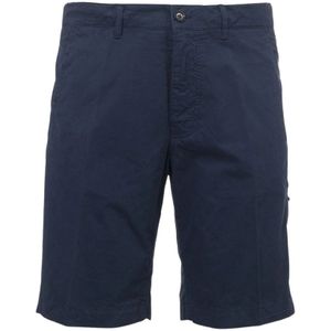Aspesi, Korte broeken, Heren, Blauw, S, Katoen, Blauwe Katoenen Bermuda Shorts