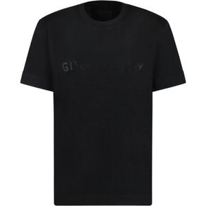 Givenchy, Zwarte T-shirts en Polos Zwart, Dames, Maat:M