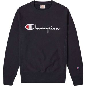 Champion, Sweatshirts & Hoodies, Heren, Blauw, L, Katoen, Sweatshirt
