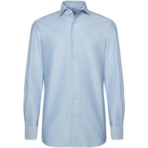 Boggi Milano, Overhemden, Heren, Blauw, S, Katoen, Regular Fit Japans Jersey Polo Shirt