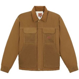 Dickies, Acorn Katoenen Jas voor Heren Bruin, Heren, Maat:S