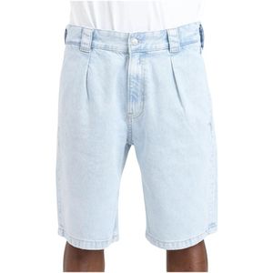 Calvin Klein Jeans, Korte broeken, Heren, Blauw, W32, Denim, Denim Shorts